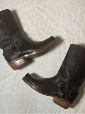 Durango Men's Dark Brown Leather Harness Boots